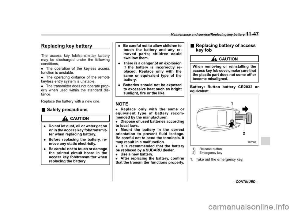 SUBARU IMPREZA 2020  Owners Manual �������
