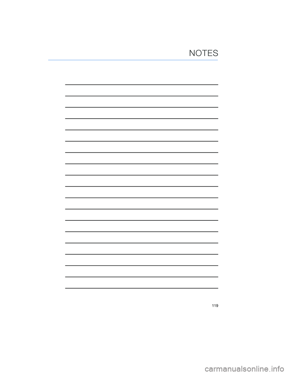 SUBARU LEGACY 2020  Getting Started Guide NOTES
119 