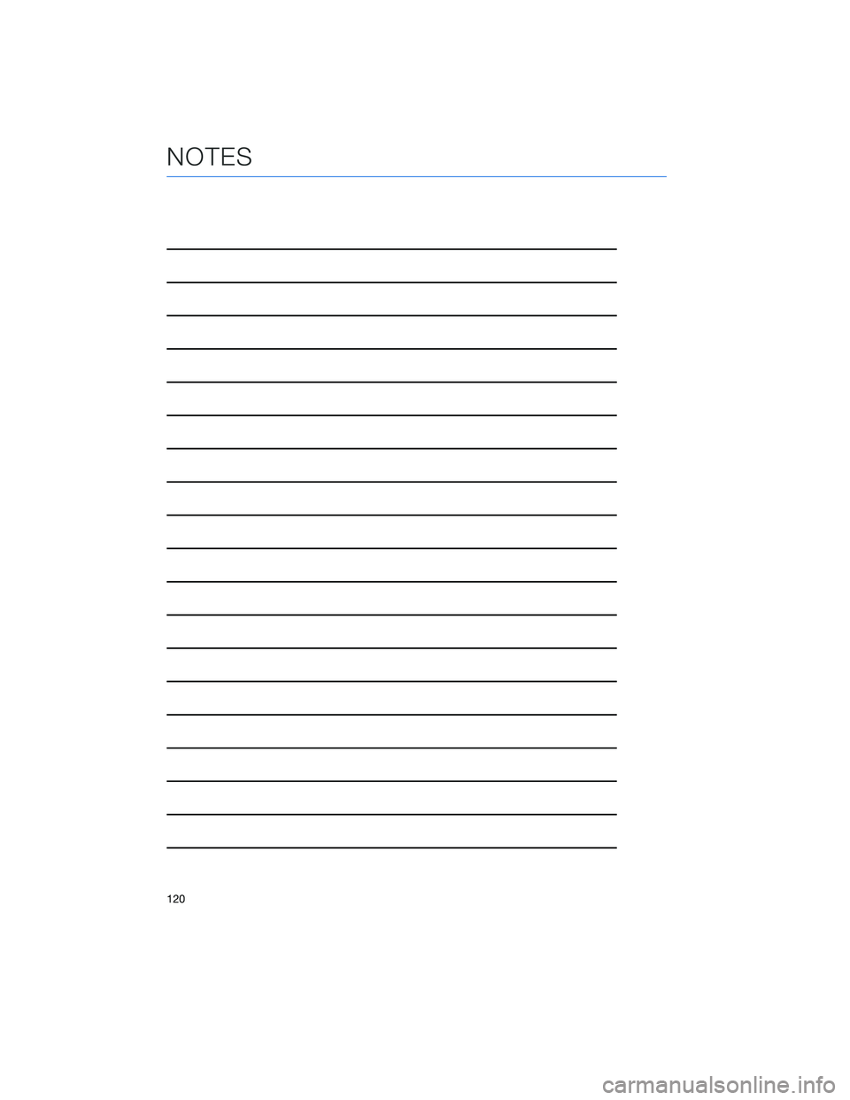 SUBARU LEGACY 2020  Getting Started Guide NOTES
120 
