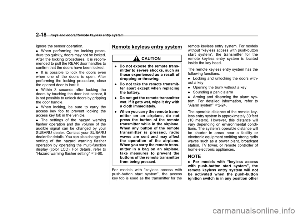 SUBARU WRX 2020  Owners Manual �������
