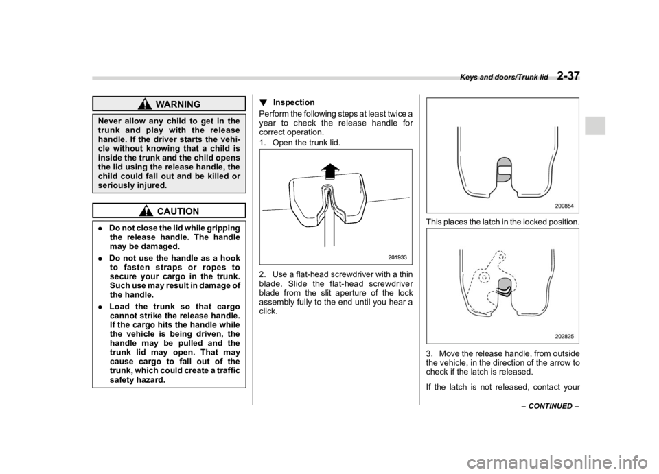 SUBARU WRX 2020  Owners Manual �������
