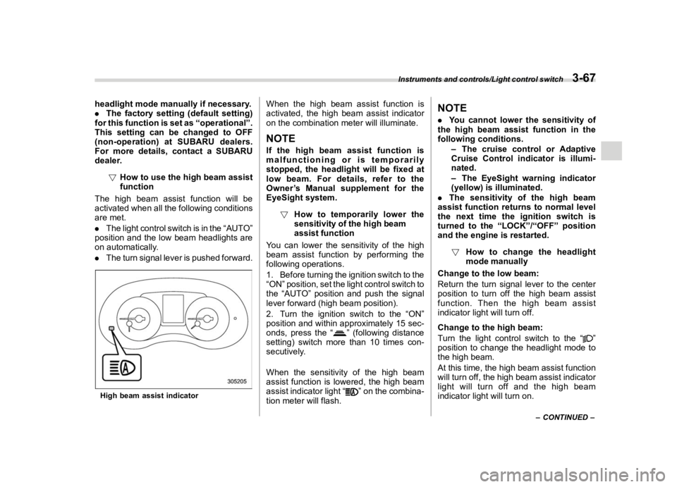 SUBARU WRX 2020  Owners Manual �������
