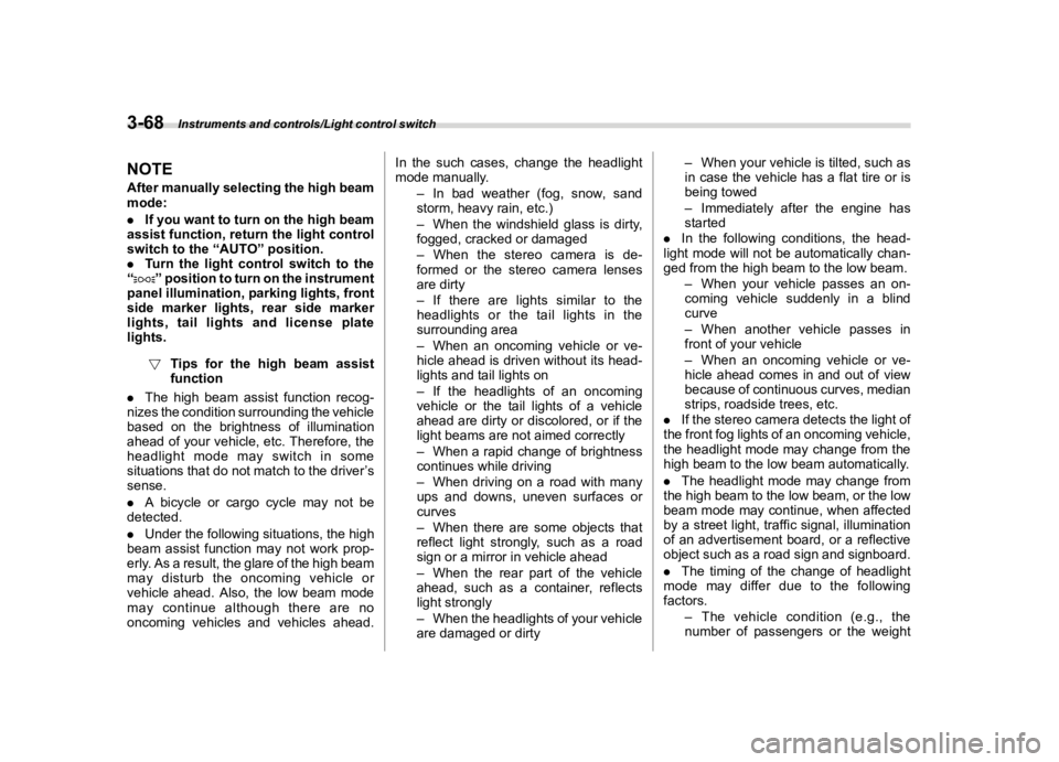SUBARU WRX 2020  Owners Manual �������
