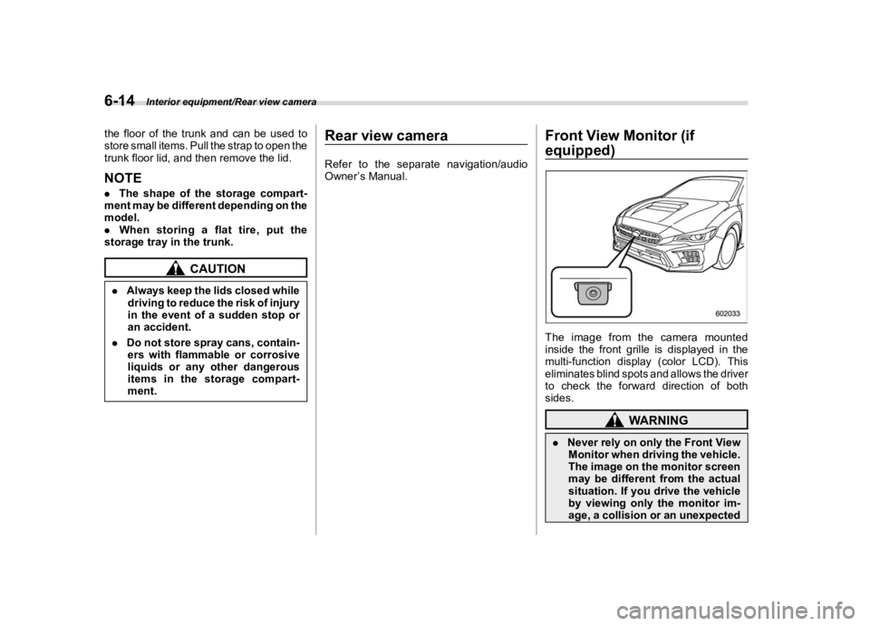 SUBARU WRX 2020  Owners Manual �������
