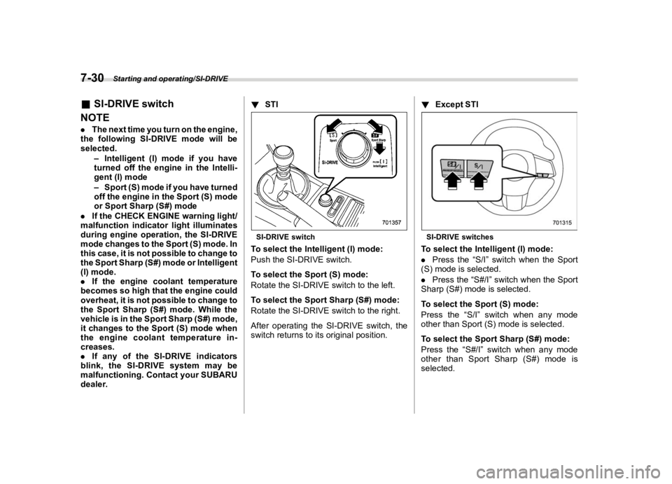 SUBARU WRX 2020  Owners Manual �������
