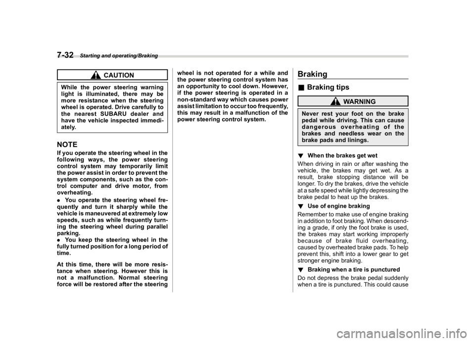 SUBARU WRX 2020  Owners Manual �������
