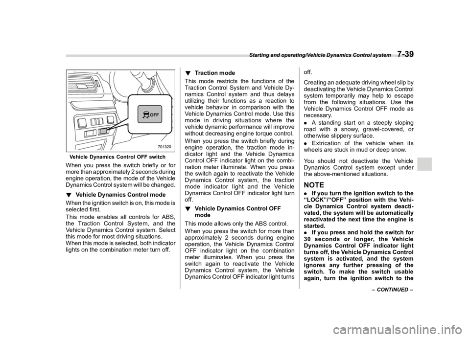 SUBARU WRX 2020  Owners Manual �������

