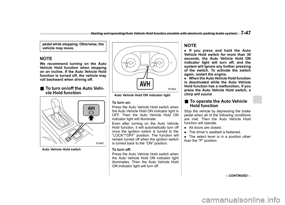 SUBARU WRX 2020  Owners Manual �������
