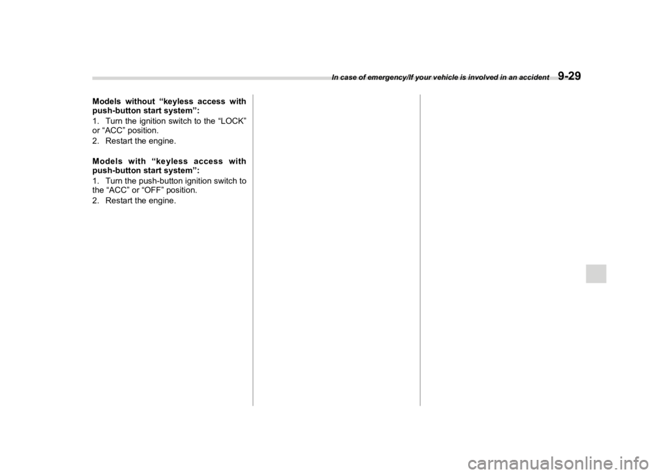 SUBARU WRX 2020  Owners Manual �������
