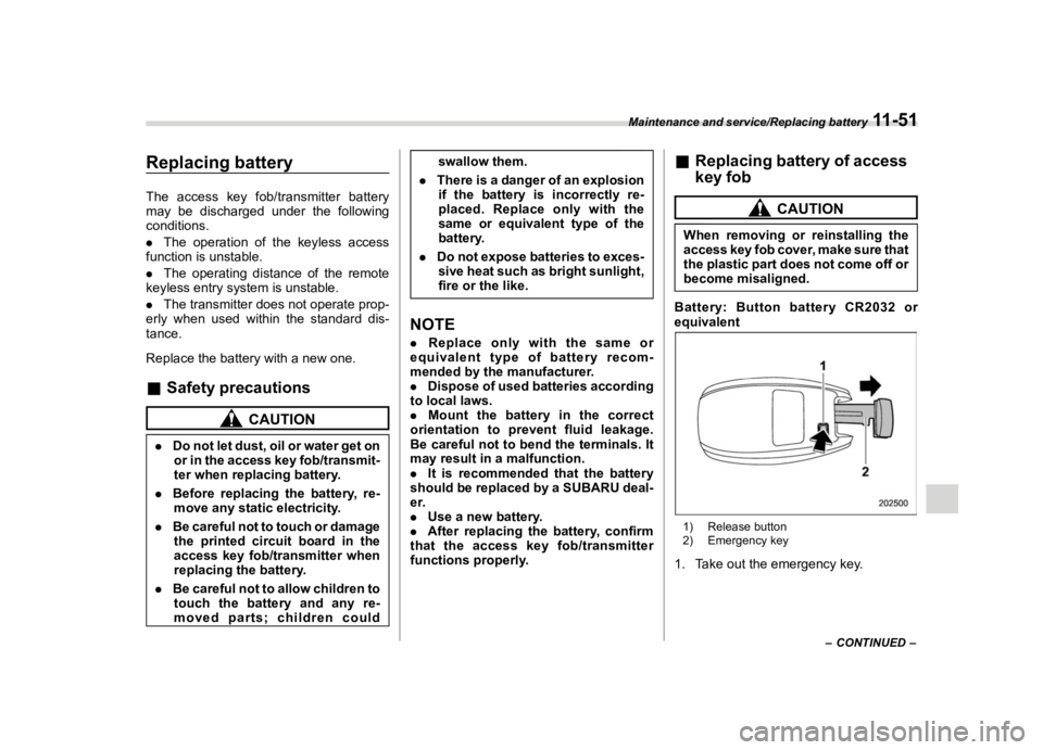 SUBARU WRX 2020  Owners Manual �������
