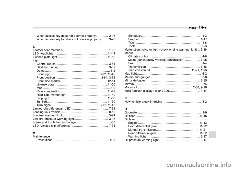 SUBARU WRX 2020  Owners Manual �����
