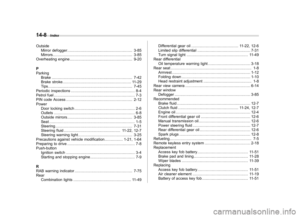 SUBARU WRX 2020  Owners Manual �����
