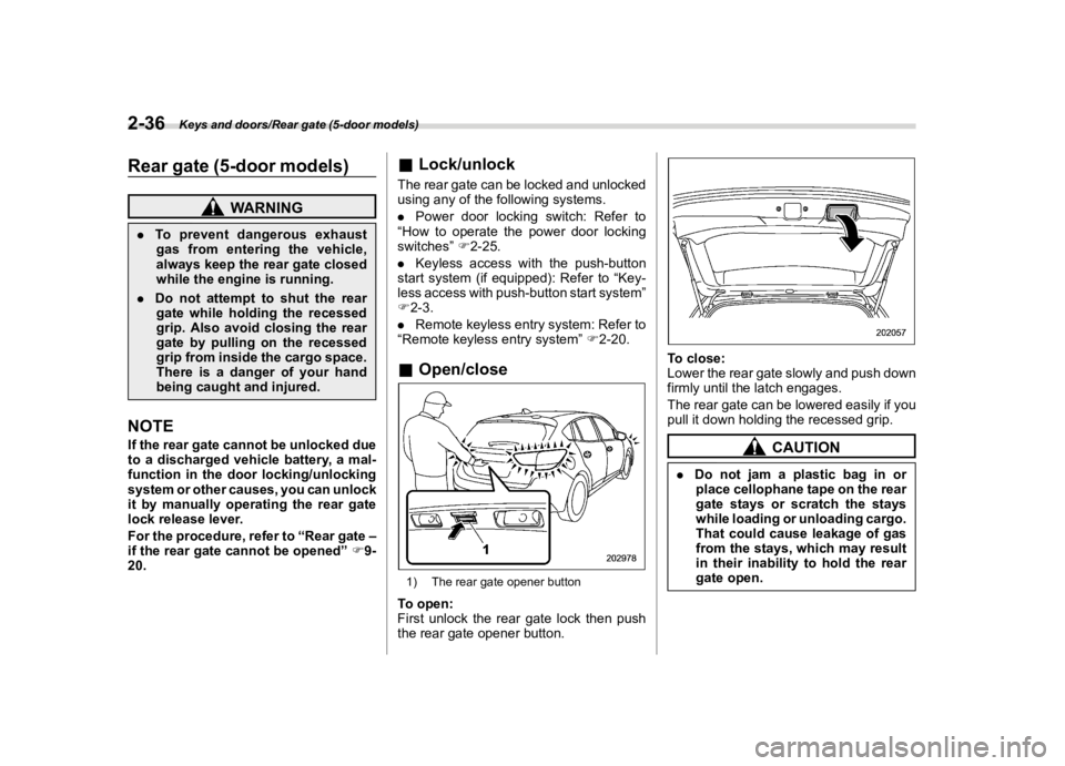 SUBARU IMPREZA 2019  Owners Manual  
������� 
