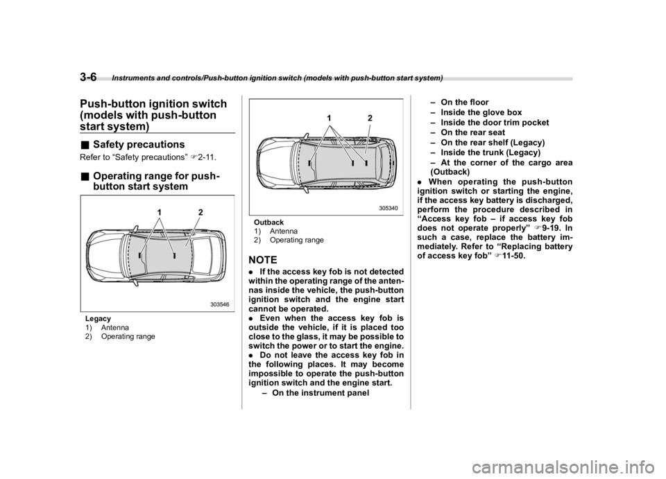 SUBARU LEGACY 2019  Owners Manual �������
