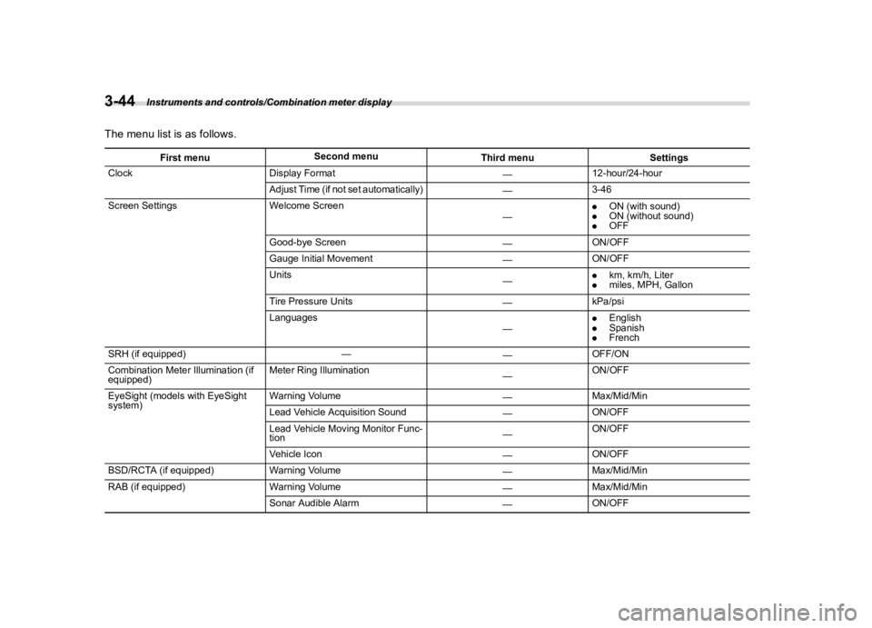 SUBARU LEGACY 2019  Owners Manual �������
