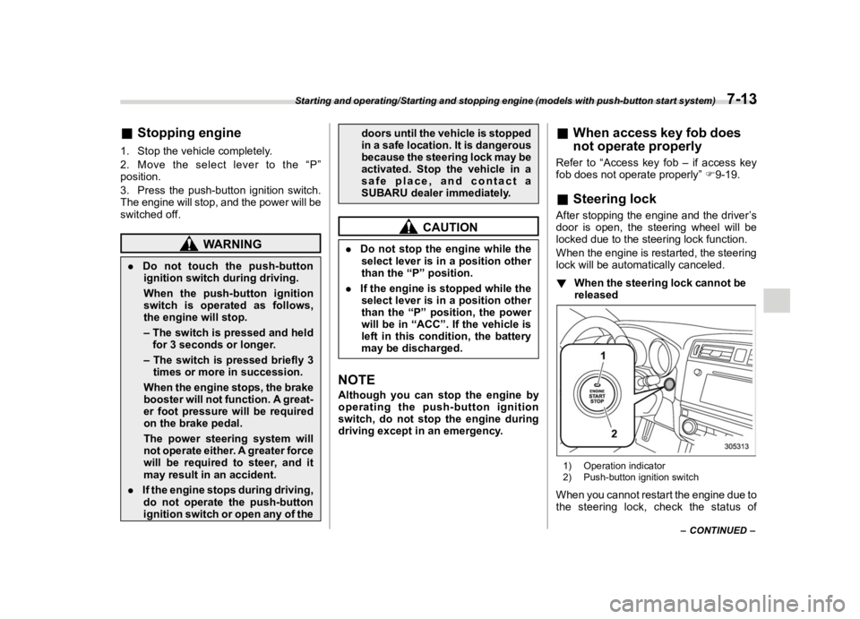 SUBARU LEGACY 2019  Owners Manual �������

