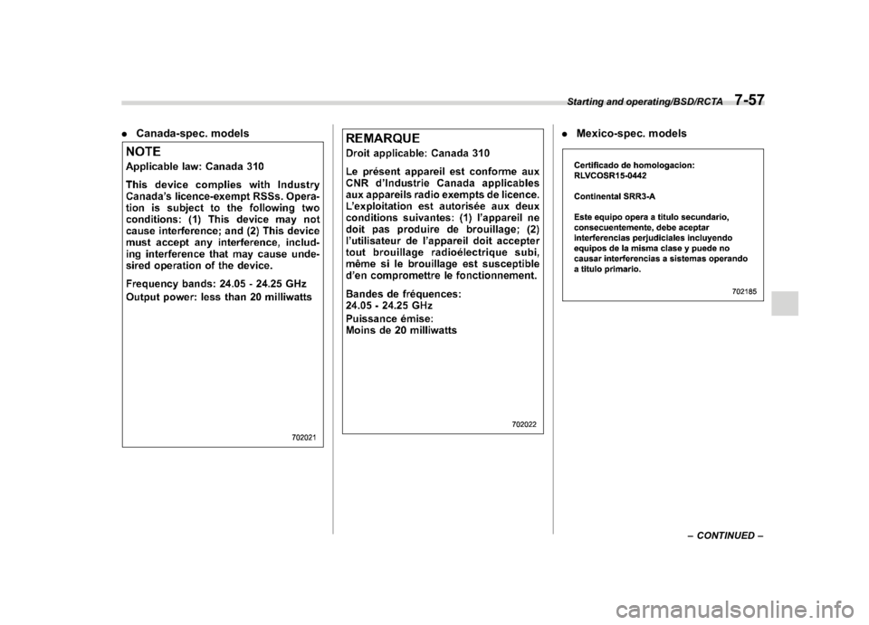SUBARU OUTBACK 2019  Owners Manual �������
