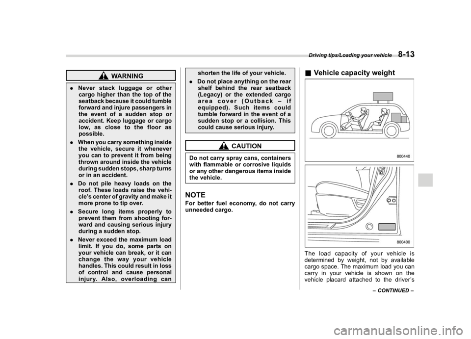 SUBARU OUTBACK 2019  Owners Manual �������
