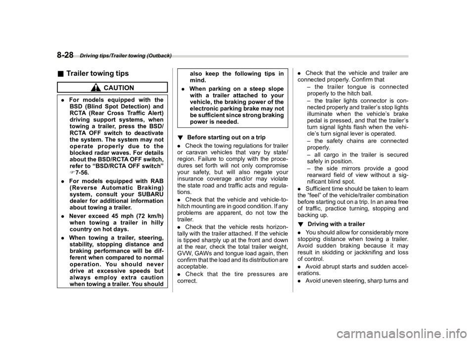 SUBARU OUTBACK 2019  Owners Manual �������
