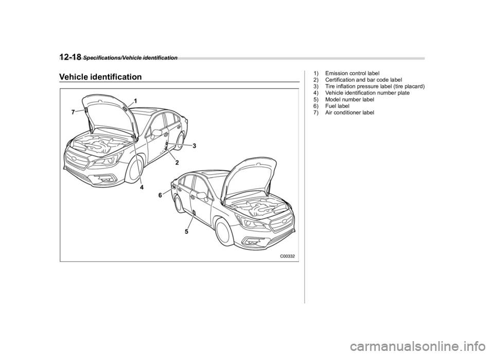 SUBARU OUTBACK 2019  Owners Manual �������
