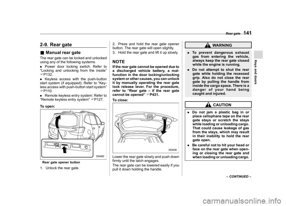 SUBARU FORESTER 2019  Owners Manual �������
