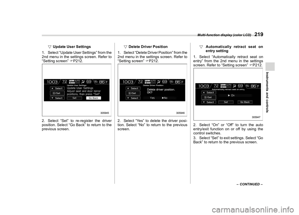 SUBARU FORESTER 2019  Owners Manual �������
