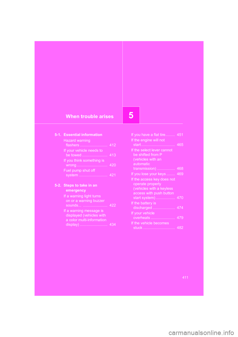 SUBARU BRZ 2019 Owners Manual When trouble arises5
411
BRZ_U
5-1. Essential informationHazard warning flashers .......................... 412
If your vehicle needs to be towed ........................ 413
If you think something SUBARU BRZ 2019 Owners Manual When trouble arises5
411
BRZ_U
5-1. Essential informationHazard warning flashers .......................... 412
If your vehicle needs to be towed ........................ 413
If you think something