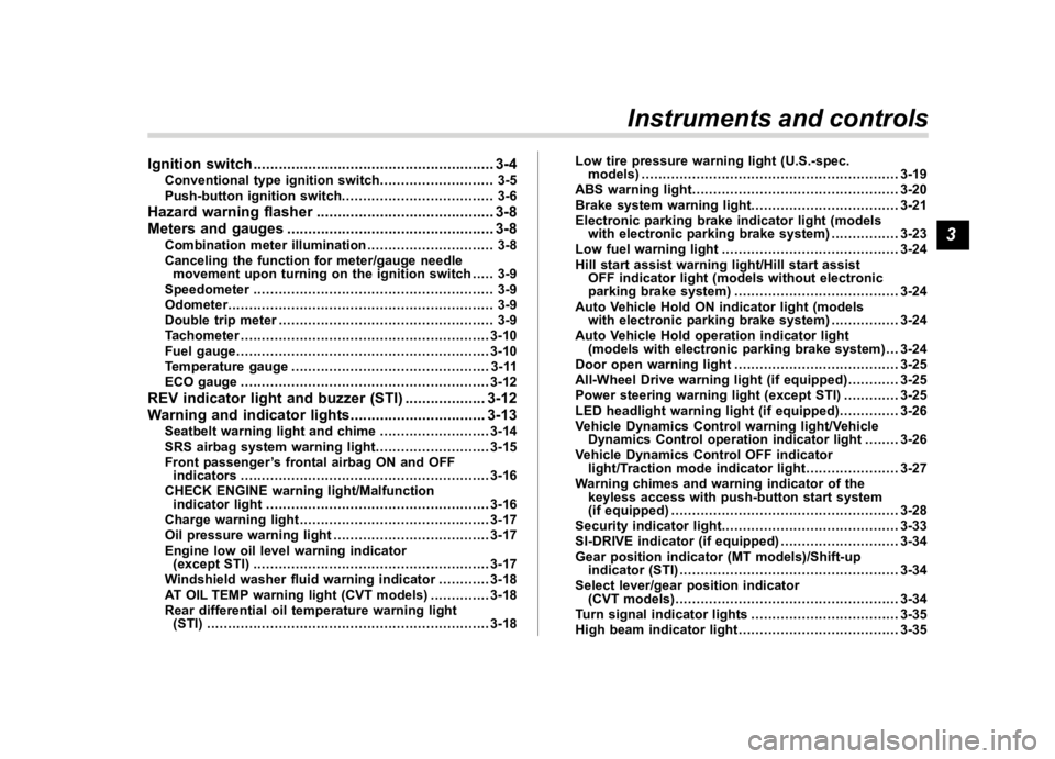 SUBARU WRX 2019  Owners Manual  
������� 
