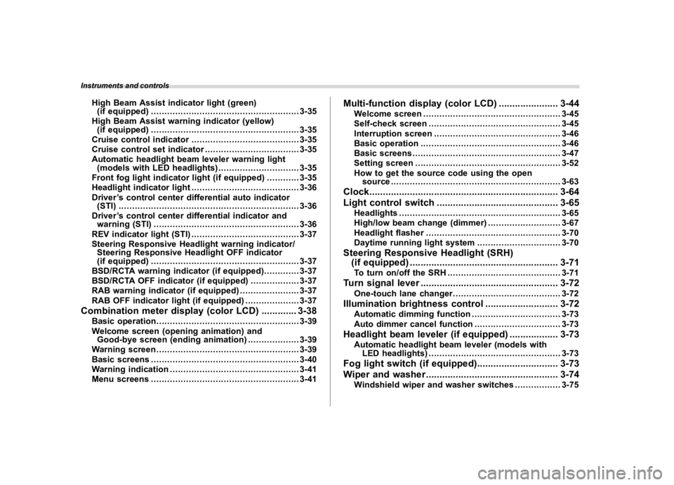 SUBARU WRX 2019  Owners Manual  
������� 
