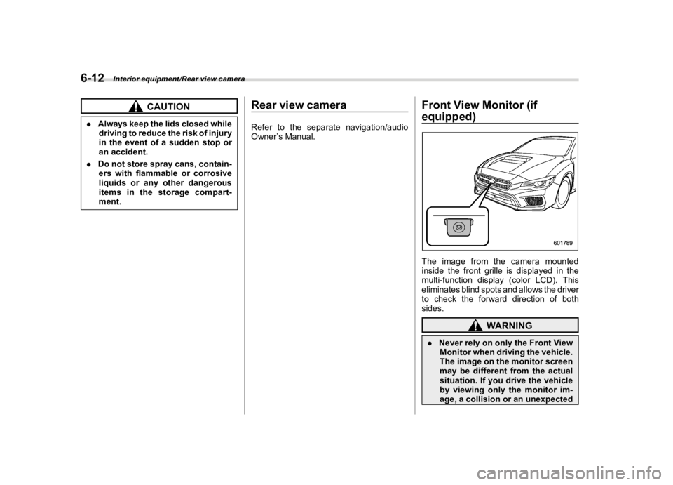 SUBARU WRX 2019  Owners Manual  
������� 
