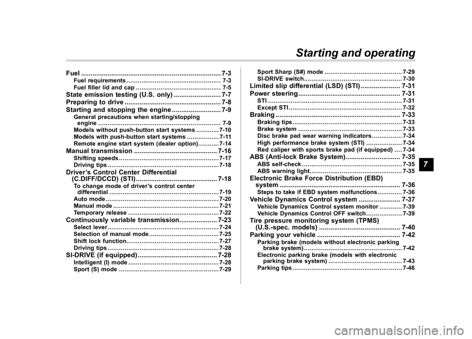 SUBARU WRX 2019  Owners Manual  
������� 
