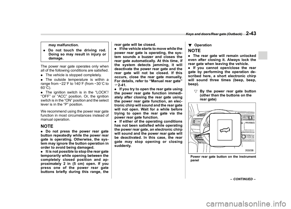 SUBARU OUTBACK 2018  Owners Manual  
������� 
