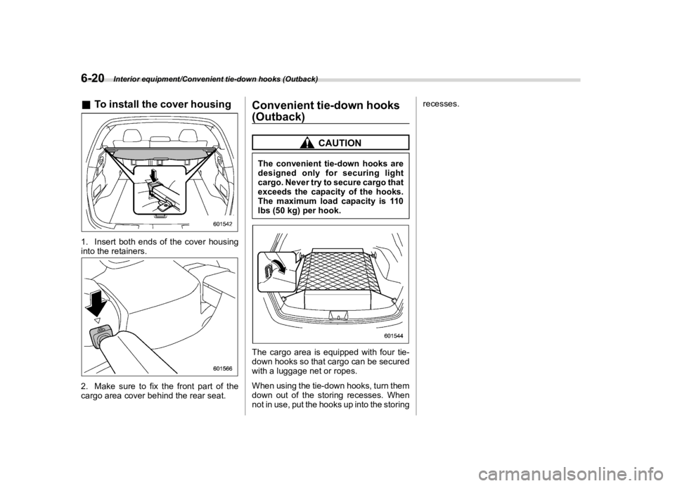 SUBARU OUTBACK 2018  Owners Manual  
������� 
