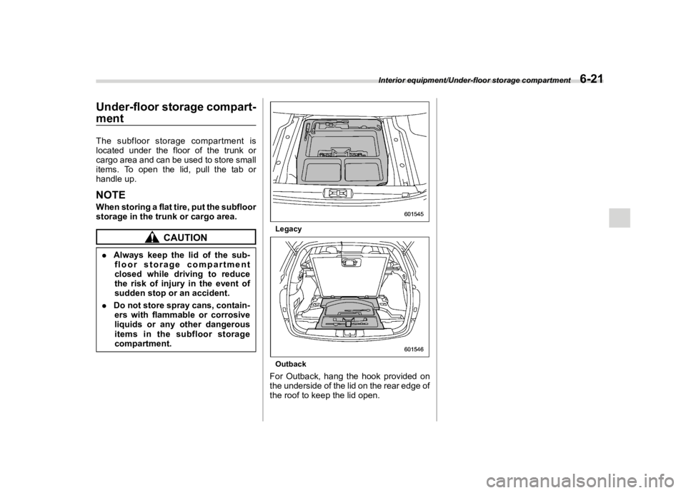 SUBARU OUTBACK 2018  Owners Manual  
������� 
