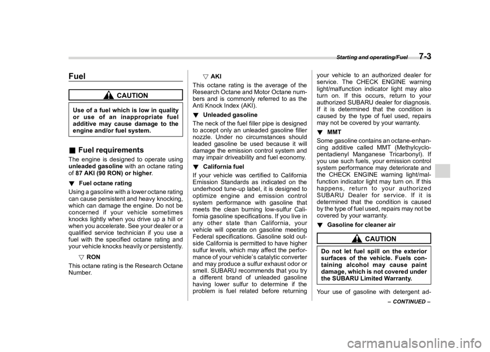 SUBARU OUTBACK 2018  Owners Manual  
������� 

