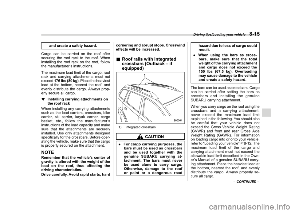SUBARU OUTBACK 2018  Owners Manual  
������� 
