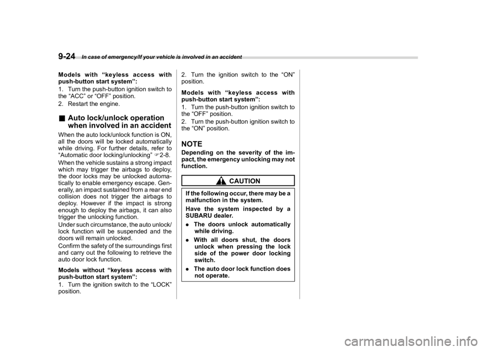 SUBARU OUTBACK 2018  Owners Manual  
������� 
