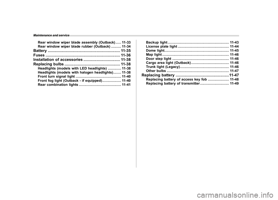 SUBARU OUTBACK 2018  Owners Manual  
������� 
