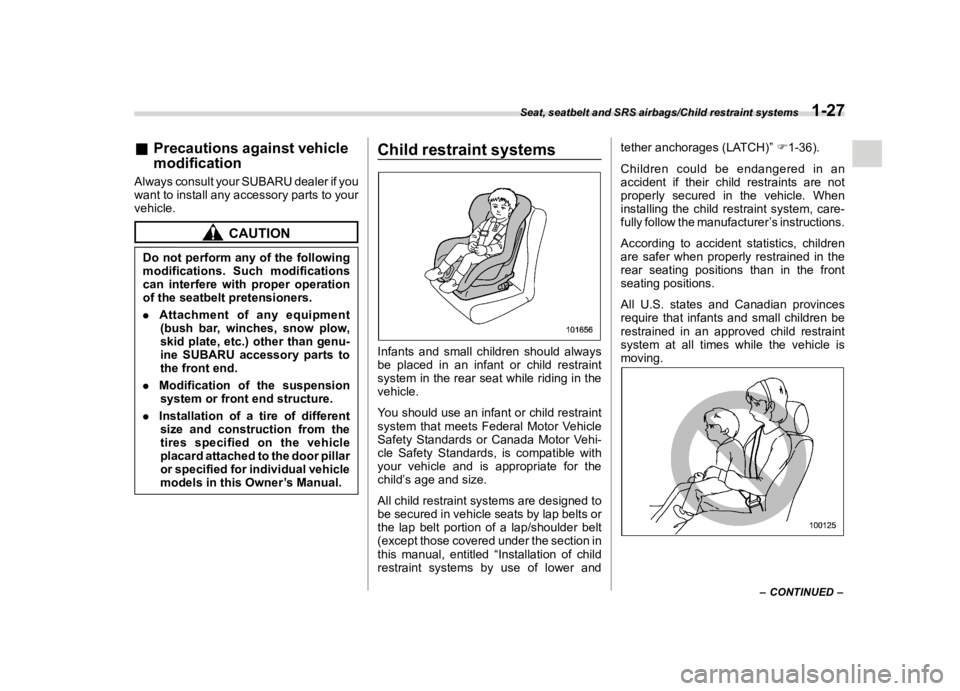 SUBARU OUTBACK 2018 Workshop Manual  
������ 
