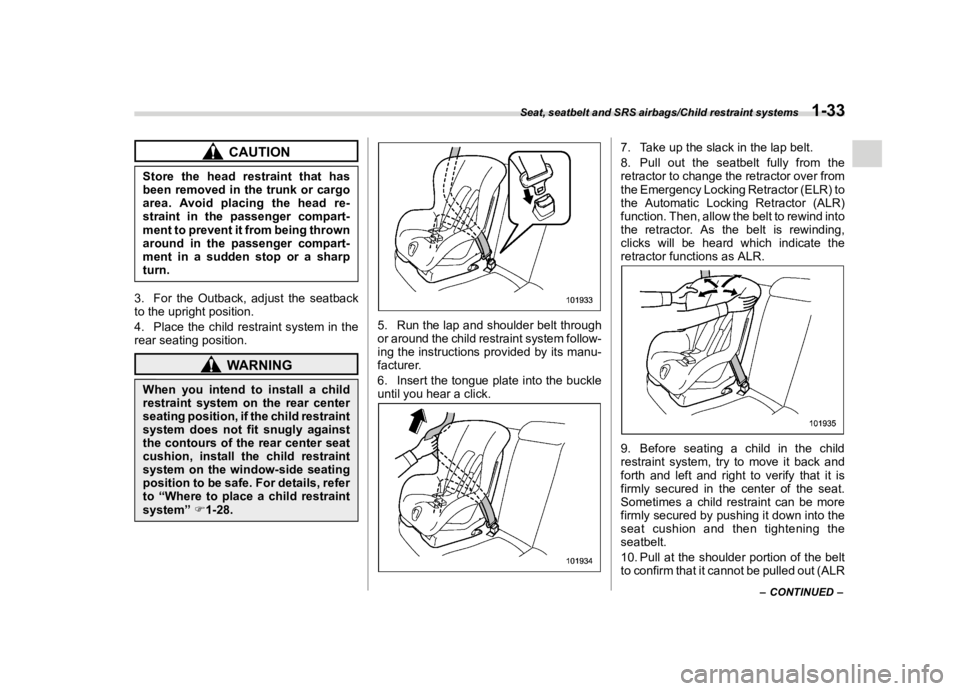 SUBARU OUTBACK 2018 Repair Manual  
������ 
