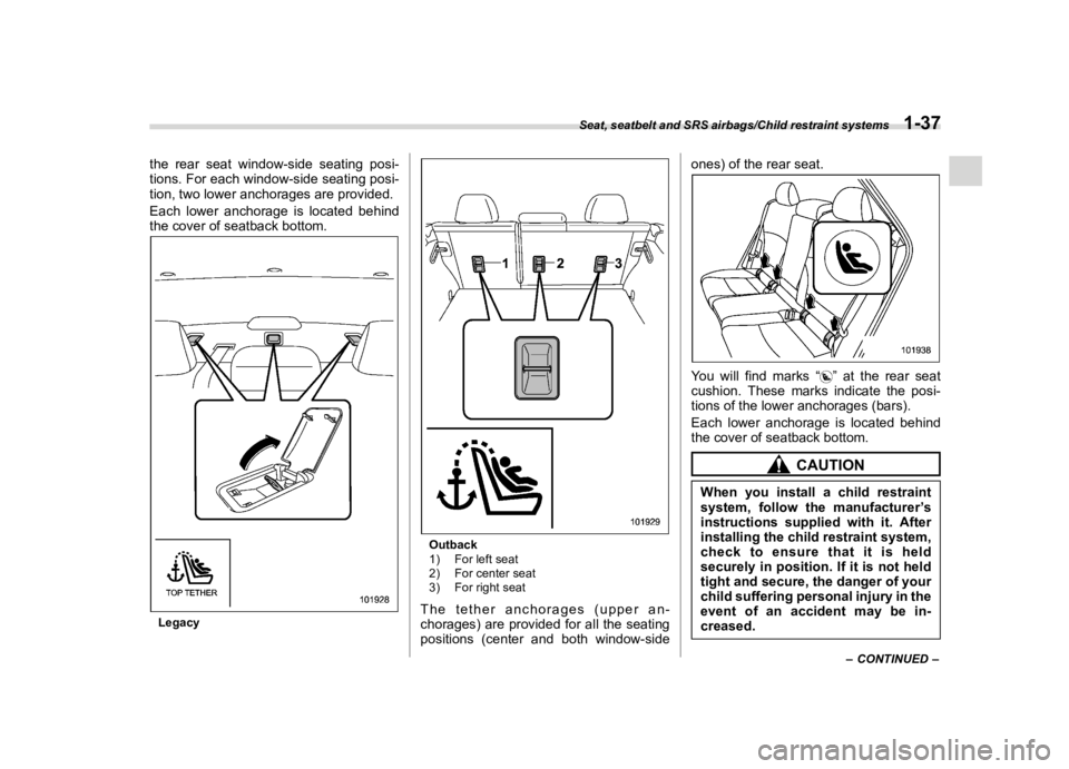 SUBARU OUTBACK 2018 Repair Manual  
������ 
