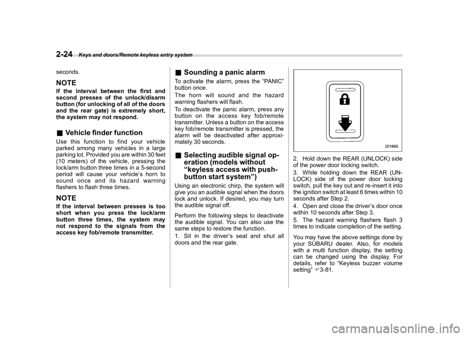 SUBARU FORESTER 2018  Owners Manual  
������� 

|&(�/�Q�F�G�N ��#�����$���$� ��&�+�6��&��������� 
�V�H�F�R�Q�G�V� 
�1�2�7�( 
�,�I �W�K�H �L�Q�W�H�U�Y�D�O �E�H�W�Z�H�H�Q �W�K�H�I�L�U�V�W �D�Q�G
�V�H�F�R�Q�G �S�