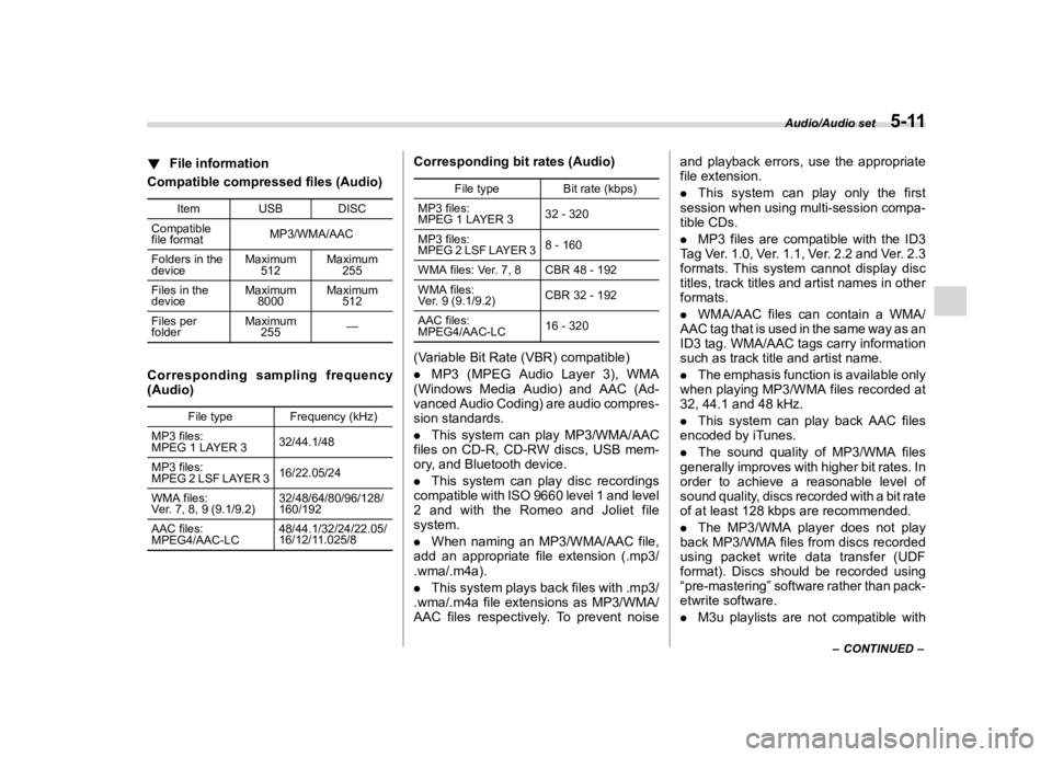 SUBARU FORESTER 2018  Owners Manual  
������� 

|&(�/�Q�F�G�N ��#�����$���$� ��&�+�6��&��������� 
! �)�L�O�H �L�Q�I�R�U�P�D�W�L�R�Q 
�6���$�&���� 
�&�R�P�S�D�W�L�E�O�H �F�R�P�S�U�H�V�V�H�G �I�L�O�H�V��$�