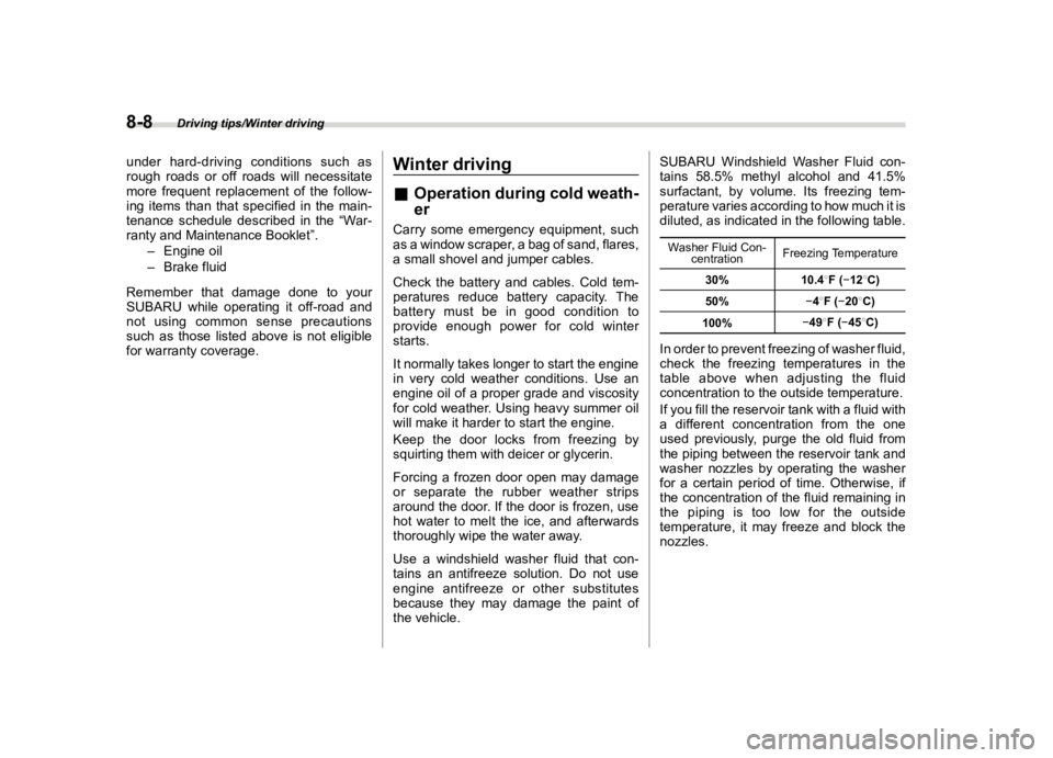 SUBARU FORESTER 2018  Owners Manual  
������� 

|&(�/�Q�F�G�N ��#�����$���$� ��&�+�6��&��������� 
�X�Q�G�H�U �K�D�U�G��G�U�L�Y�L�Q�J �F�R�Q�G�L�W�L�R�Q�V�V�X�F�K�D�V
�U�R�X�J�K �U�R�D�G�V�R�U�R�I�I �U�R�D�G�V 