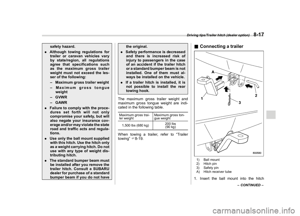 SUBARU FORESTER 2018  Owners Manual  
������� 

|&(�/�Q�F�G�N ��#�����$���$� ��&�+�6��&��������� 
�V�D�I�H�W�\ �K�D�]�D�U�G�
. �$�O�W�K�R�X�J�K �W�R�Z�L�Q�J�U�H�J�X�O�D�W�L�R�Q�V �I�R�U
�W�U�D�L�O�H�U �R�U�F�D