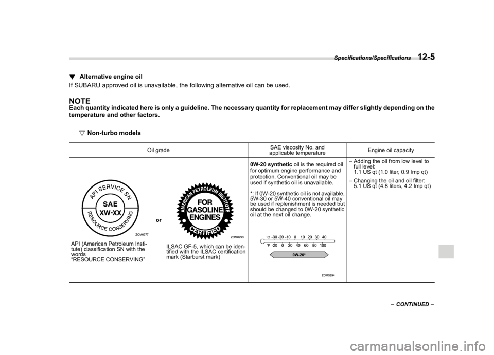 SUBARU FORESTER 2018  Owners Manual  
������� 

|&(�/�Q�F�G�N ��#�����$���$� ��&�+�6��&��������� 
! �$�O�W�H�U�Q�D�W�L�Y�H �H�Q�J�L�Q�H�R�L�O 
�6���$�$���� 
�,�I �6�8�%�$�5�8 �D�S�S�U�R�Y�H�G�R�L�O�L�V�X�
