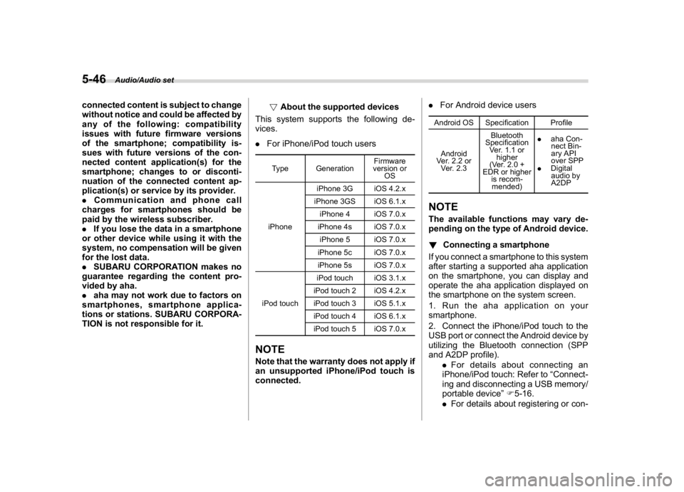 SUBARU WRX 2018 Owners Manual (290,1)
北米Model "A1700BE-B" EDITED: 2017/ 10/ 11
connected content is subject to change
without notice and could be affected by
any of the following: compatibility
issues with future firmware vers SUBARU WRX 2018 Owners Manual (290,1)
北米Model "A1700BE-B" EDITED: 2017/ 10/ 11
connected content is subject to change
without notice and could be affected by
any of the following: compatibility
issues with future firmware vers