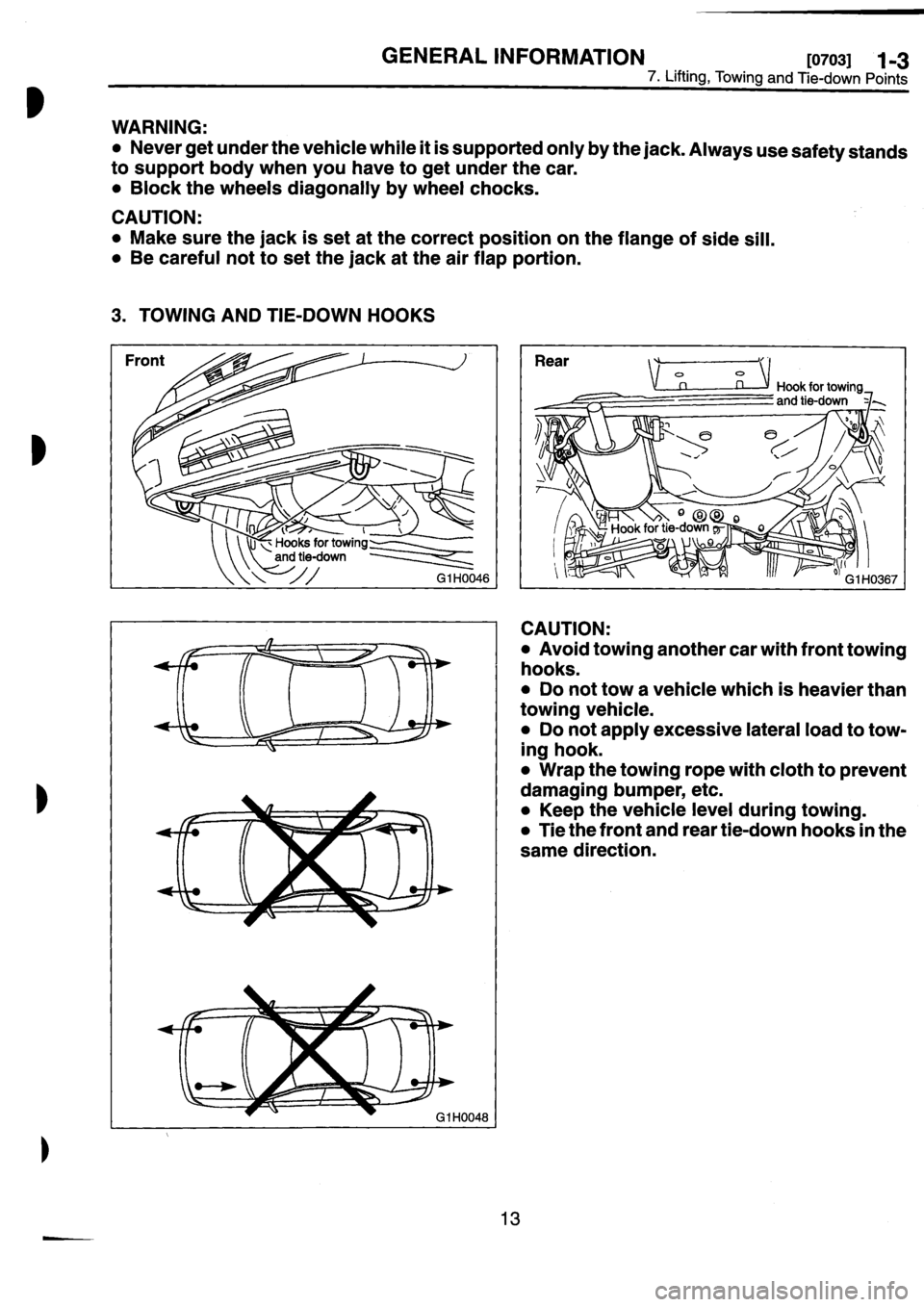 SUBARU IMPREZA 1996  Service Owners Manual 