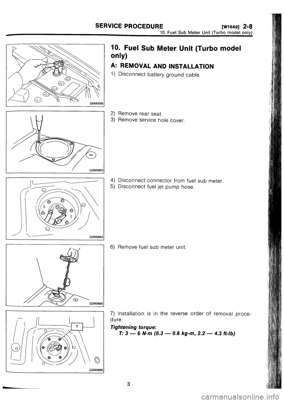 SUBARU IMPREZA 1996  Service Repair Manual 