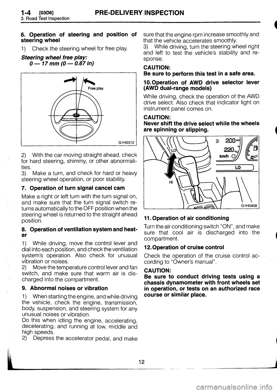SUBARU IMPREZA 1996  Service Owners Guide 